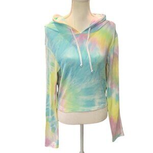 Infinite Performance Crop Tie Dye Pullover Hoodie NWT